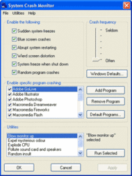 System Crash Monitor screenshot